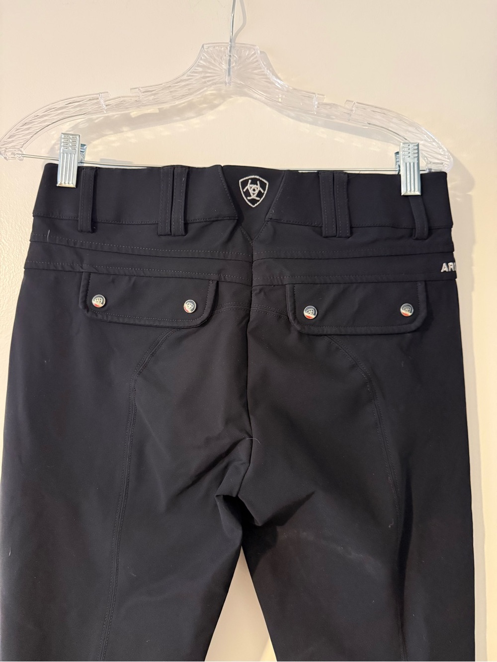 Ariat Pro Series Tri Factor Knee Patch Breeches Black 28R - Picture 3 of 5